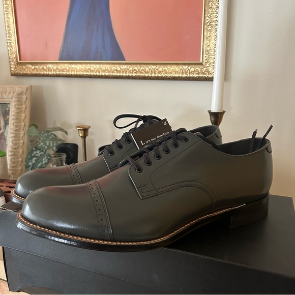 Stacy Adams Other - Stacy Adams Madison Cap Toe Oxford Leather Gray NEW Mens Dress Shoes Size 10.5 D